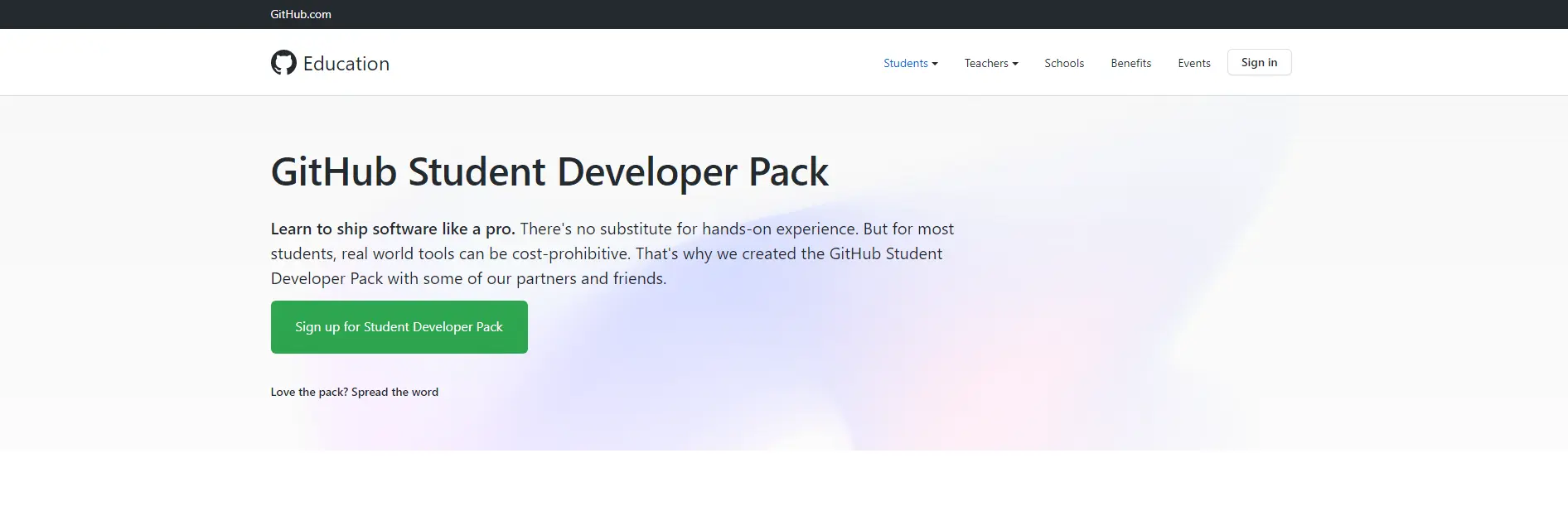 Github Pro with GitHub Student Developer Pack