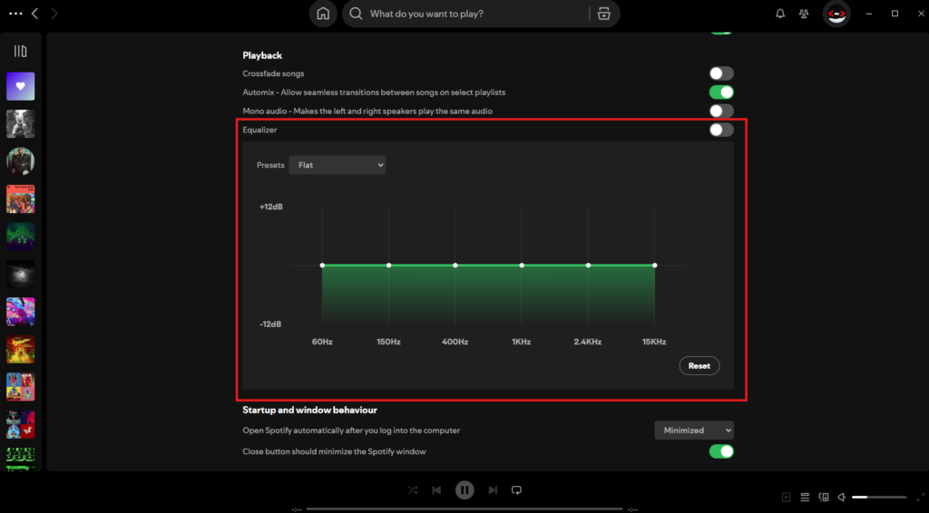 Use the Built-in Equalizer to Improve Spotify Sound Quality