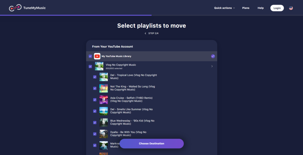 Sign in to YouTube and Choose Your Playlist to Transfer to Spotify